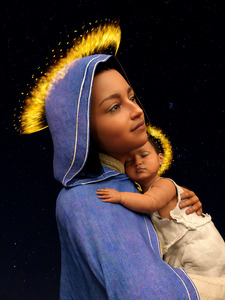 Madonna And Child - Galilean Mary and Jesus - 75MP 3:4 ratio