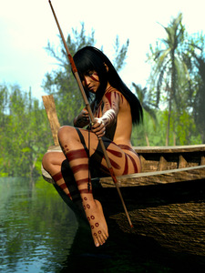 In the Sights of a Nude Indigenous Girl