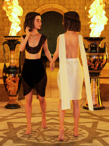 Yin and Yang as Twin Women