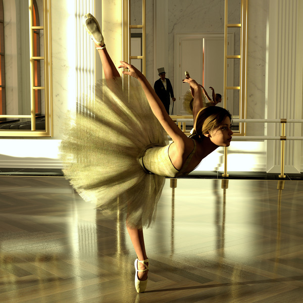 Ballet Practice - Degas Little Dancer Tribute Print