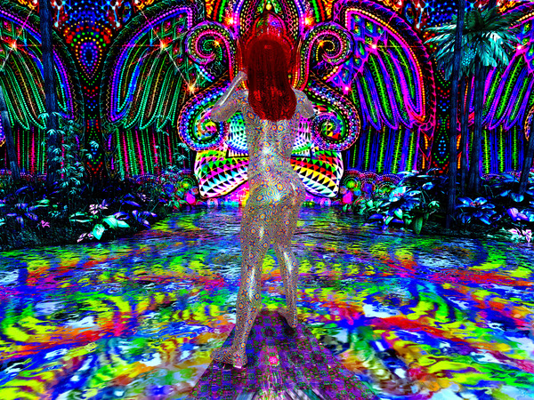 Psychedelic Ayahuasca Angel - DMT Journey Print