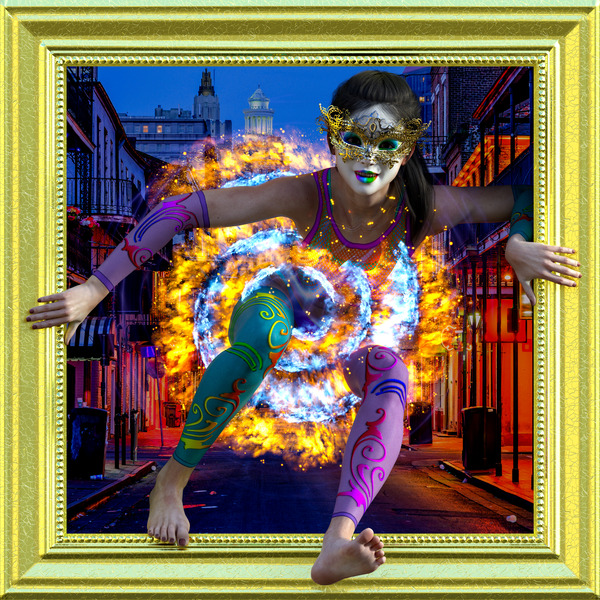 Out Of Mardi Gras Bourbon Street New Orleans Louisiana  Print