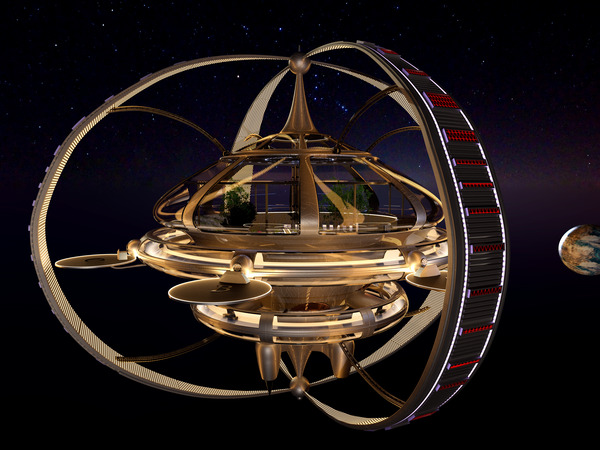 Interstellar Spaceship Eden  Print