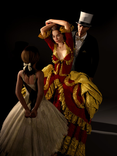 Paris 18th Century - Juxtaposition in the Ballet Theater  Print