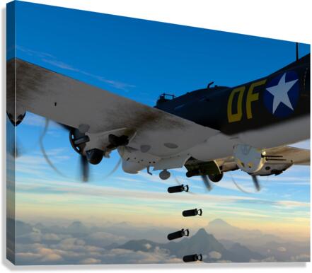 Boeing B-17 Flying Fortress Bomb Drop Canvas Print