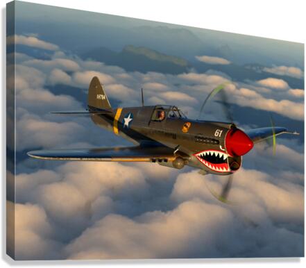 Curtiss P-40 Warhawk Color Canvas Print