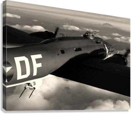 Boeing B-17 Flying Fortress BW Canvas Print