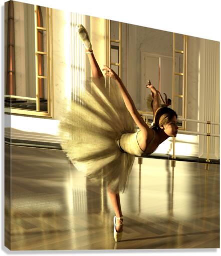 Ballet Practice Paris - Degas Little Dancer Tribute  Canvas Print