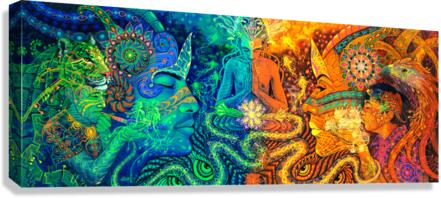 Ayahuasca - Masculine and Feminine Energy Enhanced Canvas Print