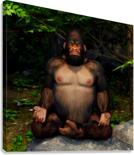 Yo-Gorilla - Transitioning through Meditation Canvas Print