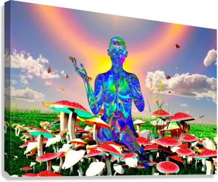 Magic  psychedelic psychoactive psilocybin mushrooms Canvas Print