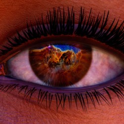 Female Space Explorer witnesses the Carina Nebula as seen by the James Webb Telescope