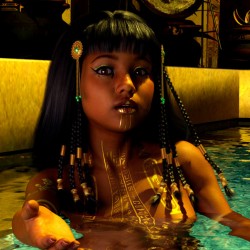 The Seductive Cleopatra VII Philopator Queen and Sex Symbol in her temple pool 