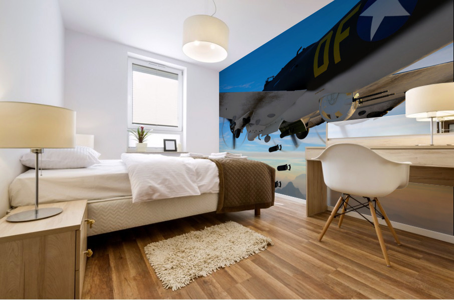Boeing B-17 Flying Fortress Bomb Drop Mural print