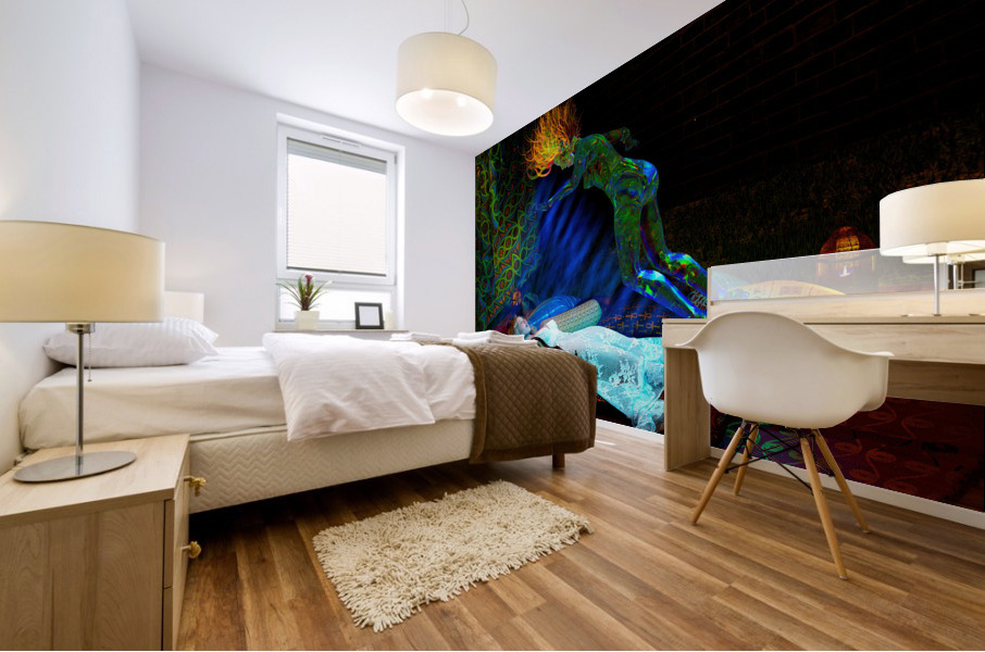 Ensleys Mystic DMT Journey - Experiencing dualism for the first time. Mural print