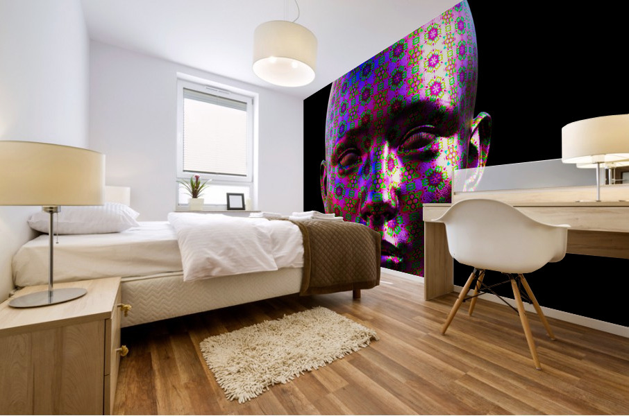 DMT Ayahuasca Experience - Black Background Mural print