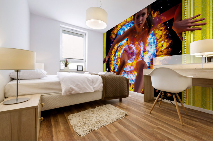 Coming Out of the Box  Mural print