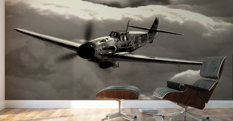 Messerschmitt Bf 109 BW Wall Murals