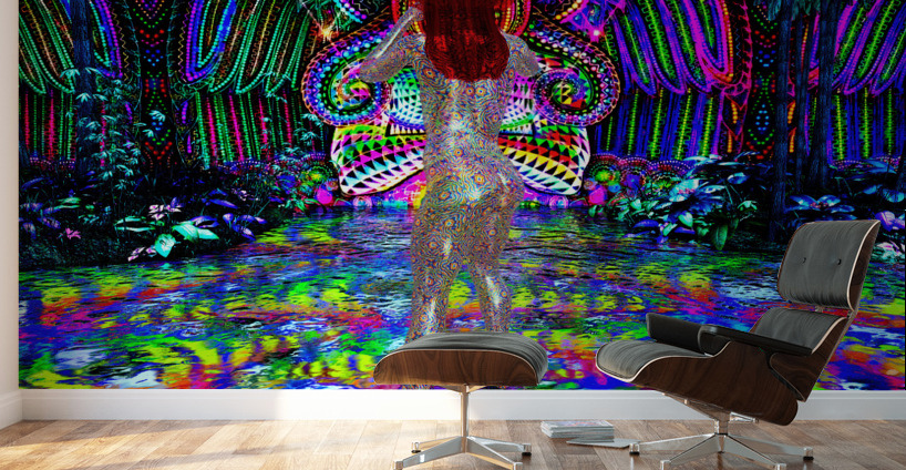 Psychedelic Ayahuasca Angel - DMT Journey Wall Murals