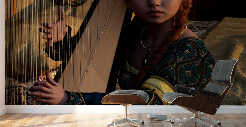 Serenade of the Celtic Harpist  Wall Murals