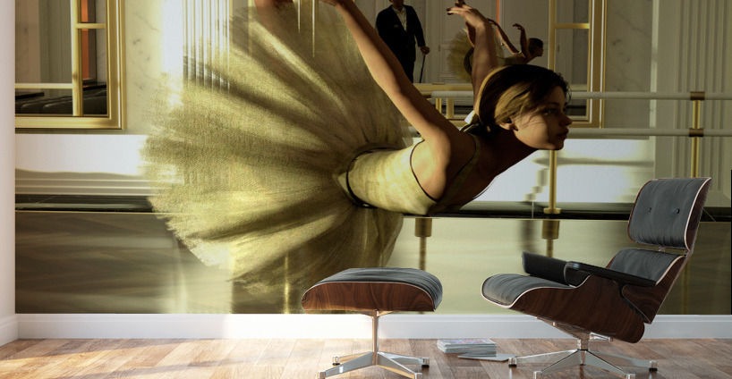 Ballet Practice - Degas Little Dancer Tribute Wall Murals