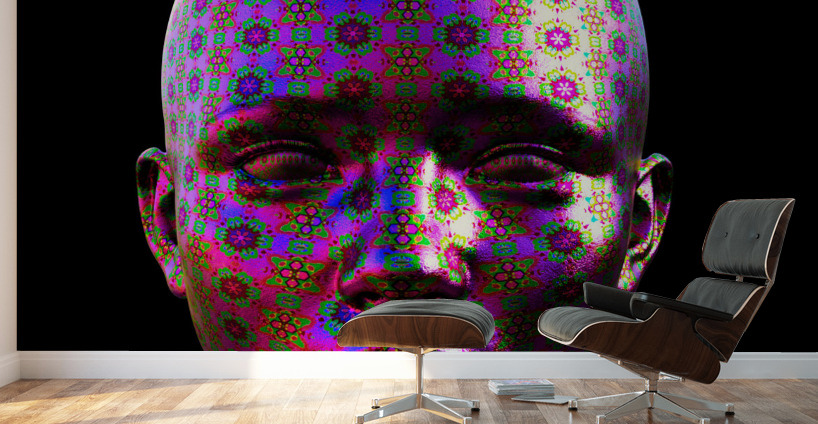 DMT Ayahuasca Experience - Black Background Wall Murals