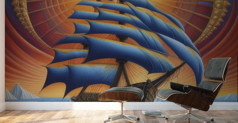 Epilogue Ship Setting Sail Wall Murals