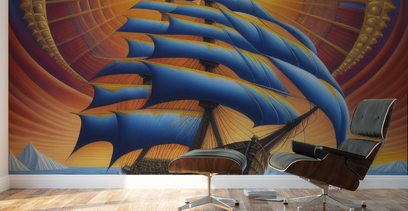 Epilogue Ship Setting Sail Wall Murals