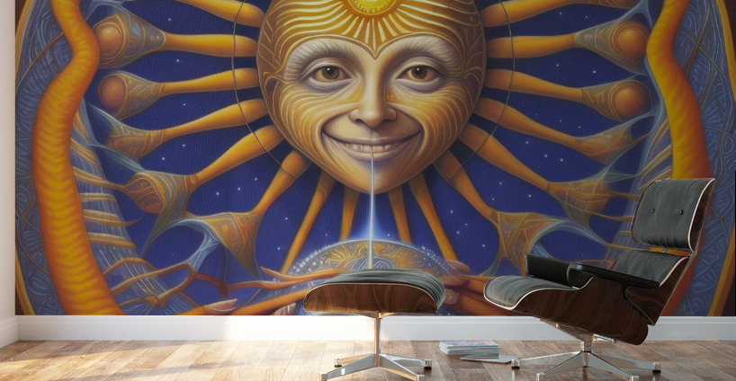 Gratitude for the Sun and the Moon Wall Murals