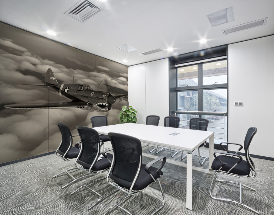 Curtiss P-40 Warhawk BW Wall Printing