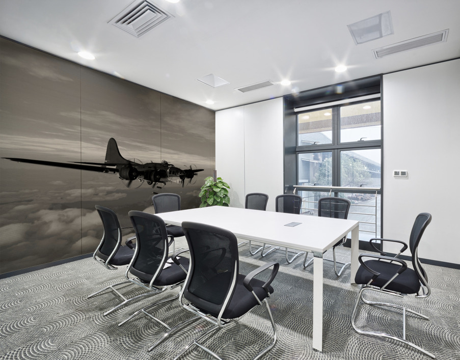 Boeing B-17 Flying Fortress Bomb Drop 2 BW Wall Printing