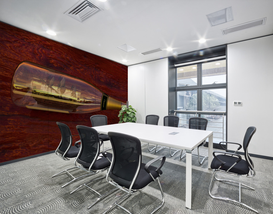 Impossible Ship in a Bottle Wall Printing