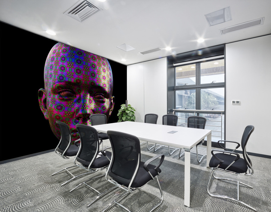 DMT Ayahuasca Experience - Black Background Wall Printing