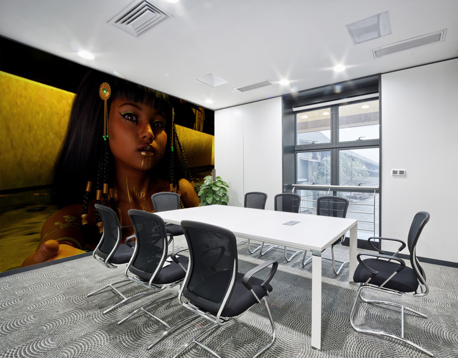 The Seductive Cleopatra VII Philopator Queen and Sex Symbol in her temple pool  Wall Printing