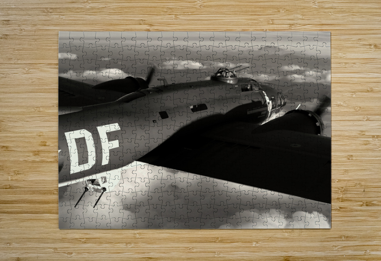 Boeing B-17 Flying Fortress BW Kevin Michael VerKamp Puzzle printing