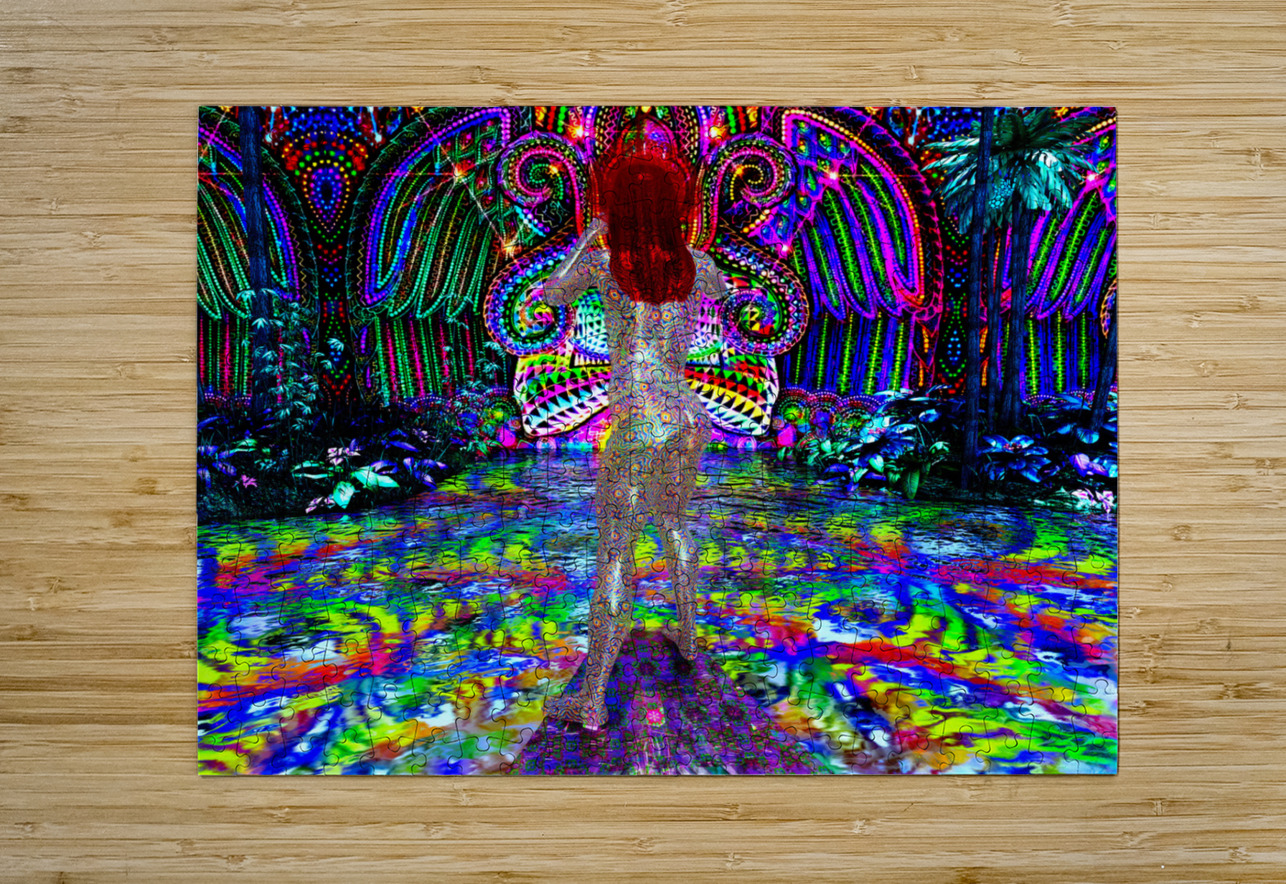 Psychedelic Ayahuasca Angel - DMT Journey Kevin Michael VerKamp Puzzle printing