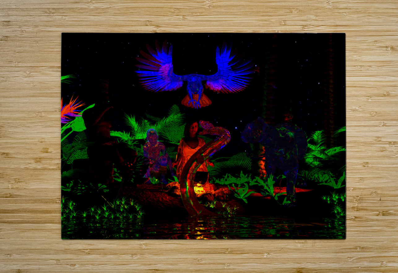 Ayahuasca - Masculine and Feminine Energy Enhanced Kevin Michael VerKamp Puzzle printing