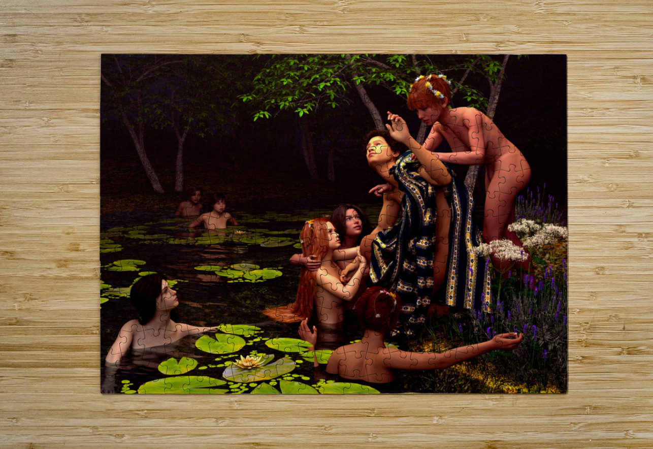 Hylas and the Nymphs Kevin Michael VerKamp Puzzle printing