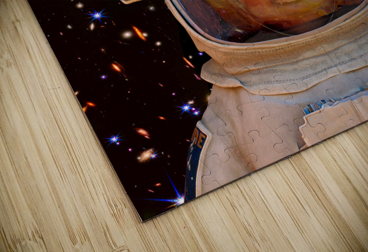 Female Space Explorer witnesses the Carina Nebula as seen by the James Webb Telescope Kevin Michael VerKamp Puzzle