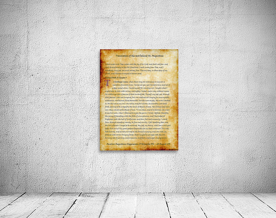 St Augustine Confessions Translation Wall Preview