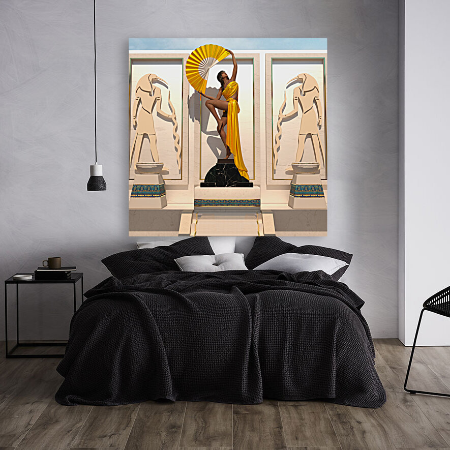 Art Deco Egyptian Statue - In the flesh Reproduction