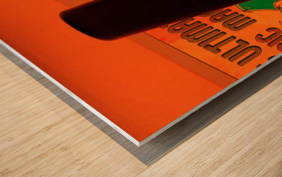 70s Girl in a Lava Lamp Wood print